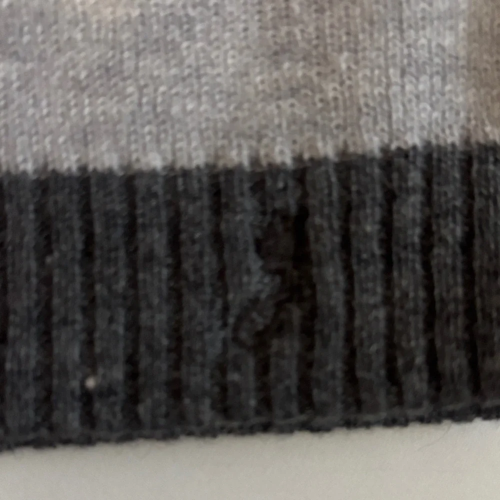 Jacadi Light Gray Knit Balaclava with Dark Gray Trim